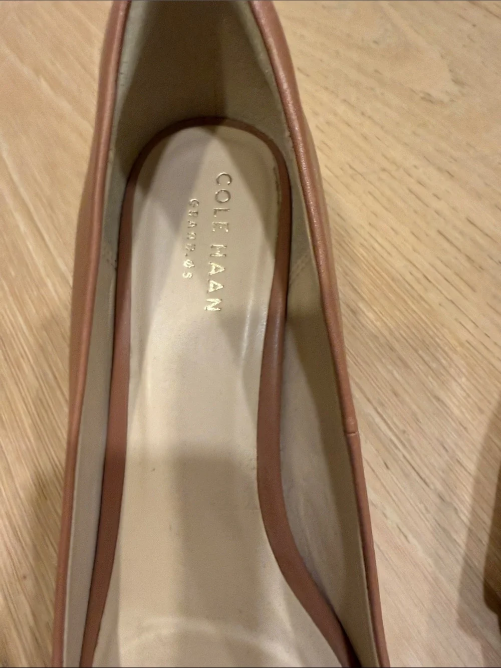 Cole Hahn Wedge Pump in warm nude beige